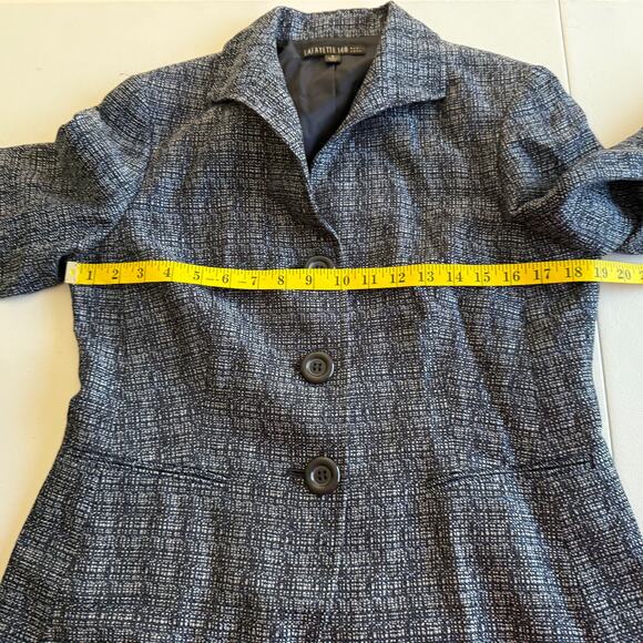 Lafayette 148 New York Tweed Jacket Blazer Women 8 Linen Careerwear Professional - Picture 5 of 10